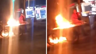 Şoke eden olay: Ekmek teknesini ateşe verip başında bekledi!