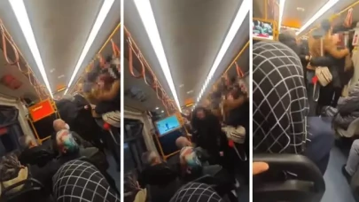 Birbiriyle yakınlaşan gençler bir kadın tarafından uyarılınca ortalık karıştı