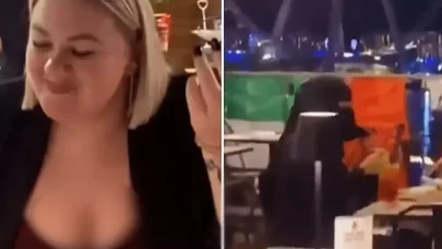 Burka giyen kadınla alay ettiler!