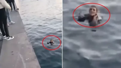 Denize düşen adamla yardım istediği kadın arasında akıllara ziyan diyalog