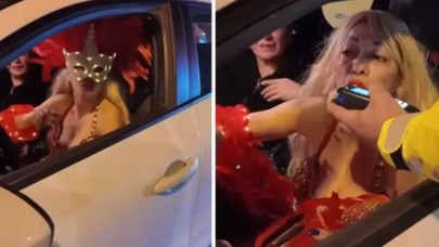 Çevirmeye yakalanan dansözden polisleri şaşırtan soru