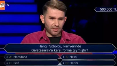 500 bin TL'lik Galatasaray sorusu yarışmaya damga vurdu!
