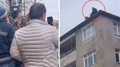 İ.ntihar için çatıya çıkan babanın isteği duyanları kahretti