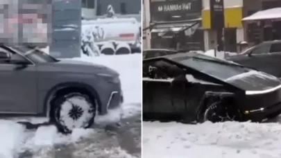 Karlı yolda TOGG ile Tesla'yı karşılaştırdılar! Ortaya çıkan sonuca bakın