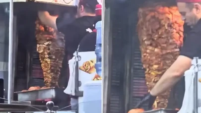 Halkı böyle zehirliyorlar! Dönerciden mide bulandıran hareket