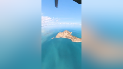 Atak helikopterin kamerasından Van Gölü ve Akdamar Adası