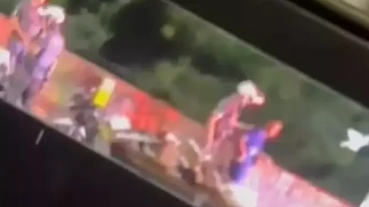 Polis memuru,  motosiklet sürücüsünü köprüden aşağı attı