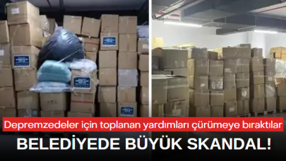 Depremzedeler için toplanan yardımları çürümeye bıraktılar