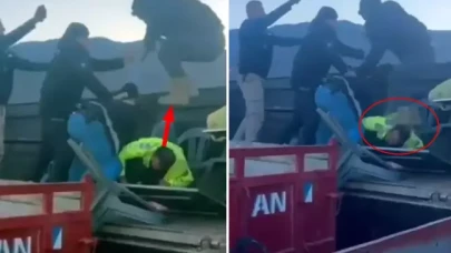Bir kentimizi ayağa kaldıran görüntü: Polisin kafasını taşla ezmeye çalıştı