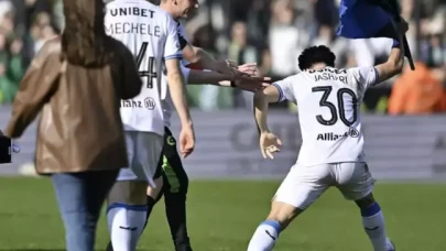 Belçika'da Brugge derbisinde gerginlik: Orta sahaya bayrak dikme krizi!