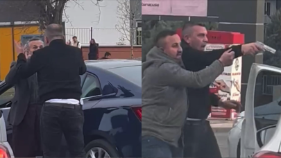 Trafikte kavga ettiği adamı silahla tehdit etti