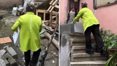 Göstere göstere yardım kolisi dağıtan ünlü isme tepki yağıyor