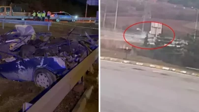 Bolu'da feci kaza: 3 kişi hayatını kaybetti,  kaza anı kamerada!
