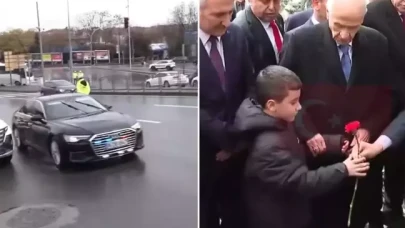 Mezarlığa çakarlı araçla getirildi! Bahçeli'nin yanına çağırdığı çocuk bakın kim çıktı