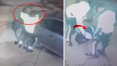 Trafik polisleri çevirmeden kaçan vatandaşı böyle darp etti