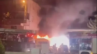 Tuzla'da park halindeki cipte yangın: 6 araç kullanılamaz hale geldi