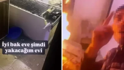 Annesiyle tartışıp evi ateşe verdi,  her şeyi canlı yayınladı