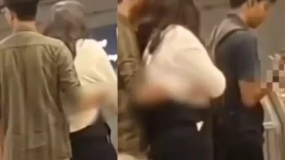 Metroda uygunsuz davranışlarda bulunan çift büyük öfke yarattı