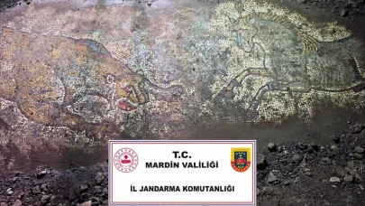 Mardin’de 1500 yıllık mozaik ele geçirildi