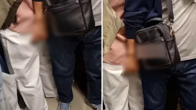 Metroda mide bulandıran anlar: Genç kızı taciz etti!