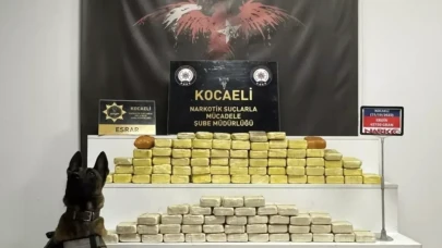 Kocaeli’de uyuşturucu operasyonu: 45 kilo eroin ve 1 kilo esrar ele geçirildi