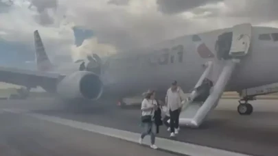 Uçakta koku nedeniyle acil iniş yapıldı: 5 kişi hastaneye kaldırıldı