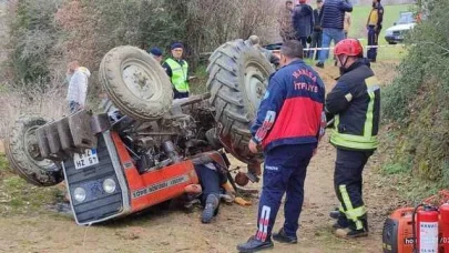 Manisa'da traktör devrildi: 68 yaşındaki çiftçi hayatını kaybetti