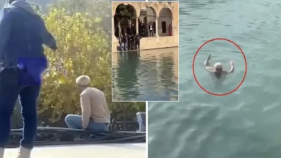 Caminin üstünden Balıklıgöl'e atladı: Ekipler hemen müdahale etti