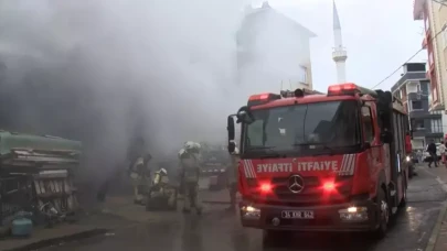 Çekmeköy’deki bir depoda çıkan yangın söndürüldü