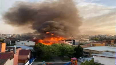 Sabiha Gökçen Havalimanı'nın yakınındaki fabrikada yangın!