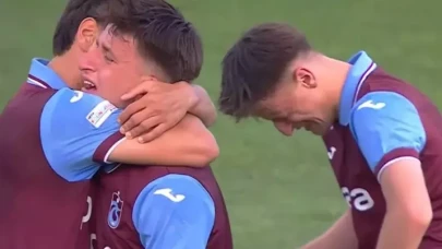 Trabzonspor'un genç yıldızı gözyaşlarını tutamadı