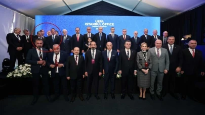 UEFA İstanbul Ofisi'nin açılışına damga vuran fotoğraf