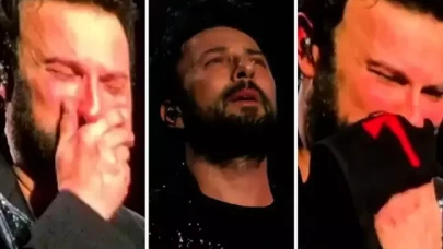 Annesini kaybeden Tarkan ilk konserinde hüngür hüngür ağladı