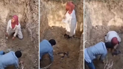 Görüntü Türkiye'den! Hastalıktan ve kuduzdan ölen köpeklerin mezarlarını açtılar!