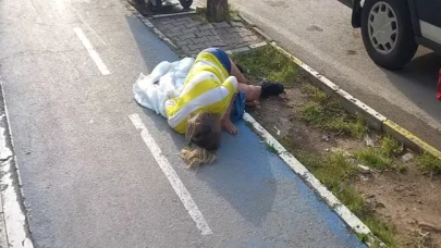 Otomobilden atılan kadın baygın bulundu