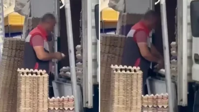 Pazarda skandal görüntü! Vatandaş o anları böyle kaydetti