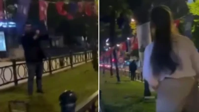 Türk bayrağını yakmaya çalışan kişi bakın kim çıktı