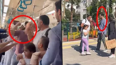 Marmaray'da iki küçük çocuğunun yanında darbedildi