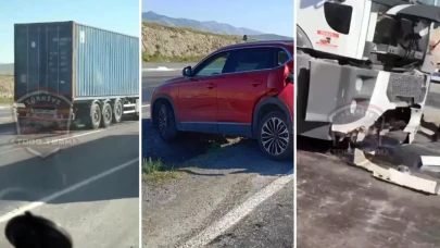Koca tır, TOGG'a arkadan çarptı; her gören aynı yorumu yaptı