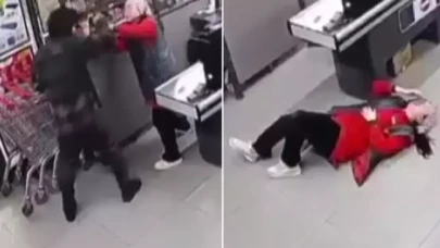 Yabancı uyruklu şahıs zincir markette çalışan kasiyeri böyle darbetti