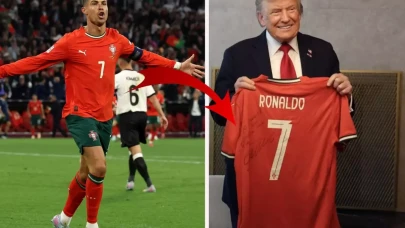 Ronaldo, Trump'a forma gönderdi! Üzerinde tek cümlelik not var