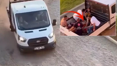 Kamyonette kahreden görüntü!