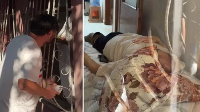 Babasına yardım için gelen ekiplere tepki gösterdi