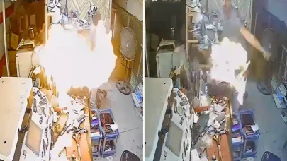 Korku dolu anlar! Cep telefonu bomba gibi patladı