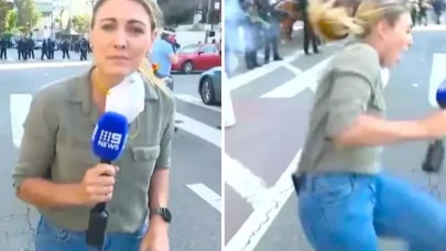 Kadın muhabir, Los Angeles protestolarını takip ederken canlı yayında vuruldu