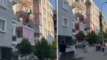 Balkona çıkıp kendini boşluğa bırakan kadın ağır yaralandı