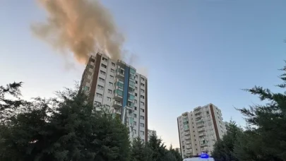 Diyarbakır’da 13 katlı apartmanda yangın paniği!