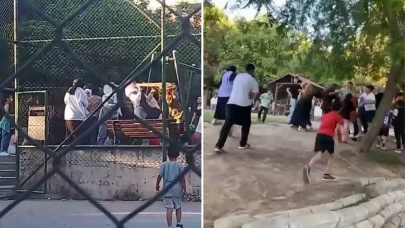 Çocukların kavgasında anneler saç saça baş başa girdi