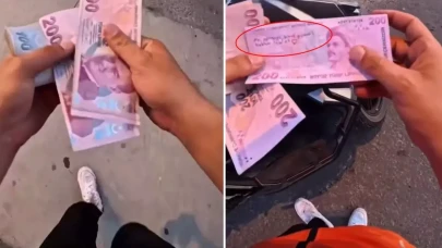 Öğrenci evine sipariş götüren kurye, paranın üzerine yazılan nota öfkelendi