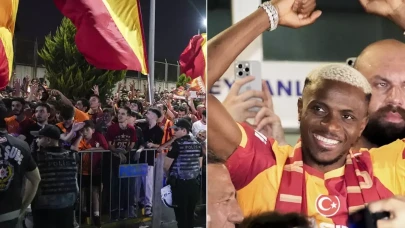 Karşılamaya damga vuran an! Osimhen görür görmez arabasından inip yanlarına gitti